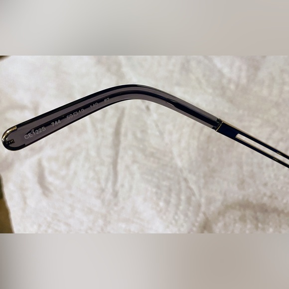 🇮🇹CHLOE’~Isidora Round Blue Grey Gradient Sunglasses Gold Metal Frame - Picture 12 of 17